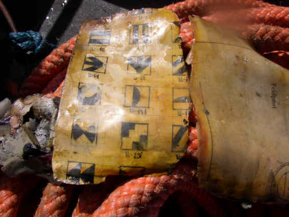 taktische Zeichen der 21. U-Flottille,PILLAU, diese Zeichen wurden anstatt der Bootsnamen als Erkennungszeichen am Turm gefahren